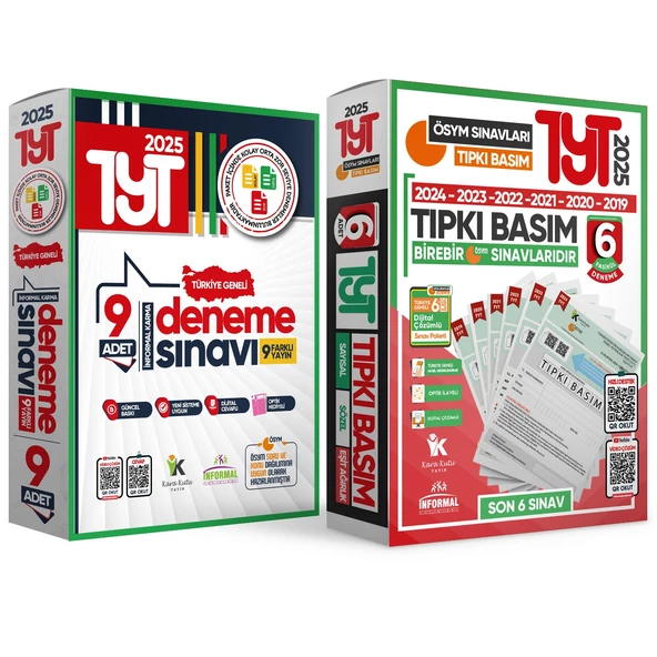 2025 YKS-AYT Ösym Çıkmış Soru 6lı Tıpkı Basım ve Kurumsal 9lu Özgün Paket Deneme Türkiye Geneli