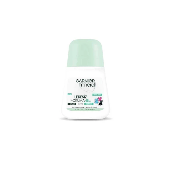 Garnier Mineral Lekesiz Koruma 48sa Siyah Beyaz Renkli Ferah Koku Roll-on 50ml