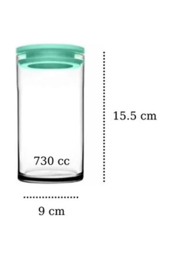 Paşabahçe 43736D Breakfast 2'li Kavanoz 730 cc Yeşil Kapak - 2