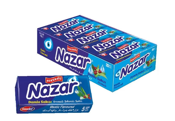 Nazar 5'li  Damla  Aromalı Sakız 20 Adet - 2