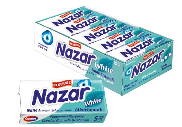 Nazar 5'li Bikarbonatlı  Aromalı Sakız 20 Adet - 2