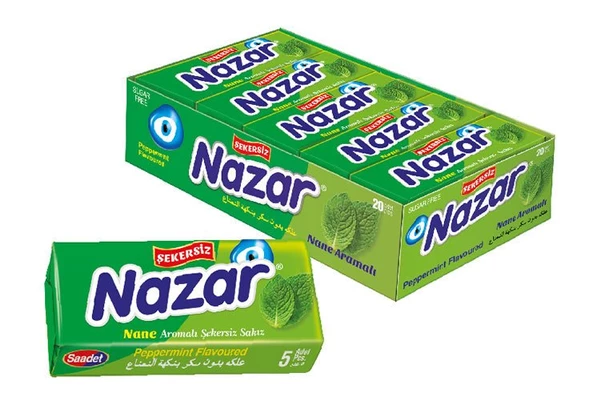 Nazar 5'li Nane  Aromalı Sakız 20 Adet - 2