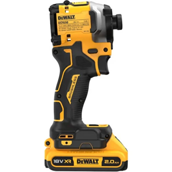 Dewalt DCF850D2T 18V 2.0AH Li-Ion Kömürsüz Çift Akülü Darbeli Tornavida - 2