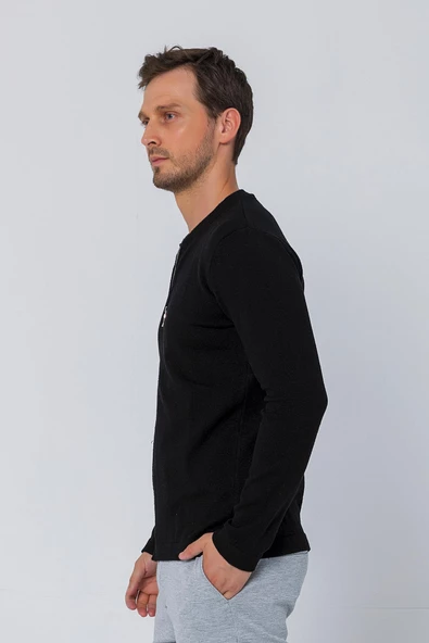 Erkek Regular Fit Rahat Sade Önü Fermuarlı Hırka - 2