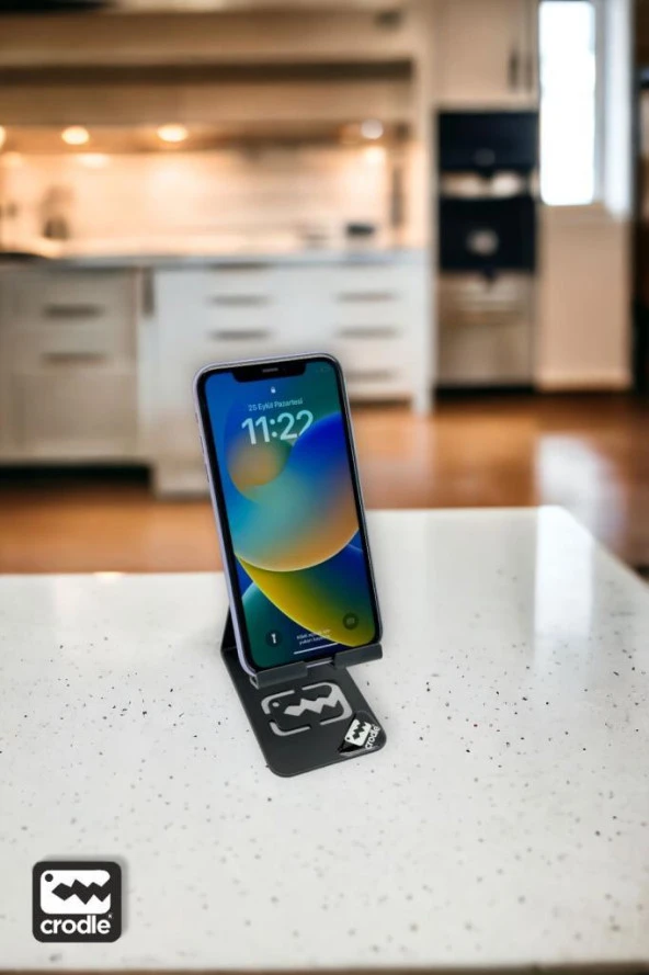 Tüm Cihazlara Uyumlu Universal Portatif Metal Masaüstü Telefon Tablet Tutucu - 3