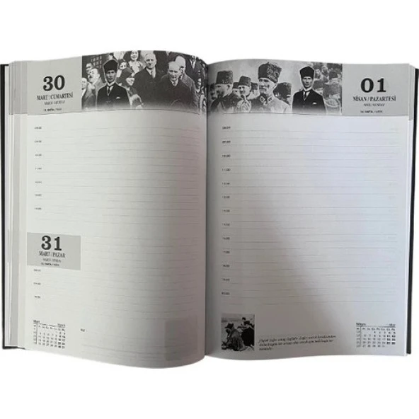 17x24 Kuşe Kapak Özel Atatürk Ajandası - 2
