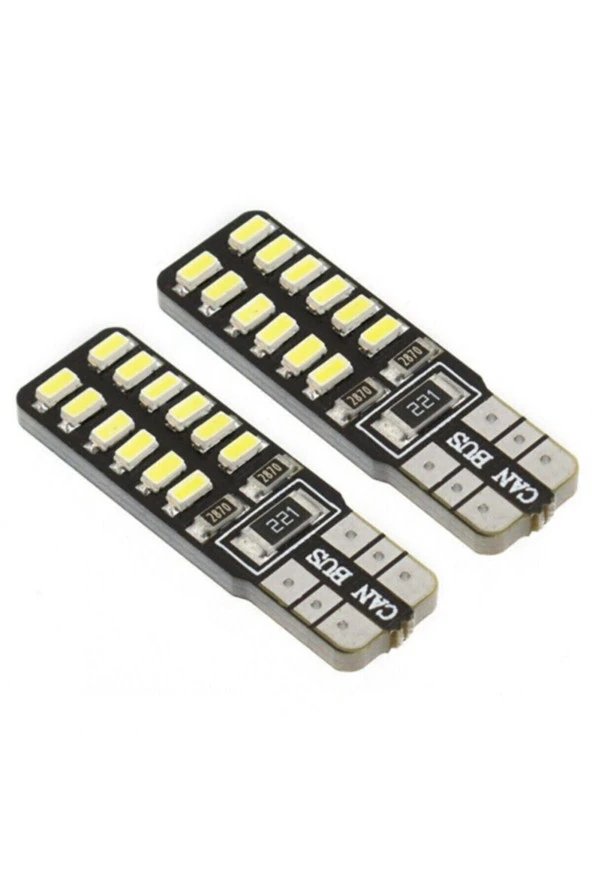 T10 Dipsiz W5w Canbus 24 Ledli Beyaz Park Plaka Ampulü (10 Adet) - Resim 3