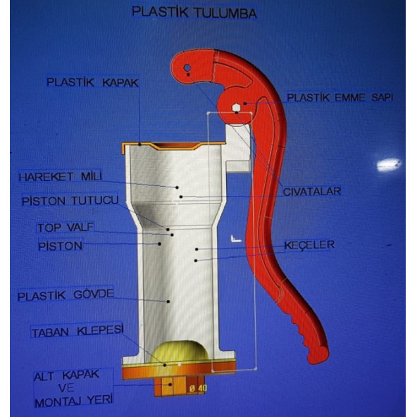 Ymk Plastik 3'' Plastik Su Tulumbası 1-1/4'' - 3