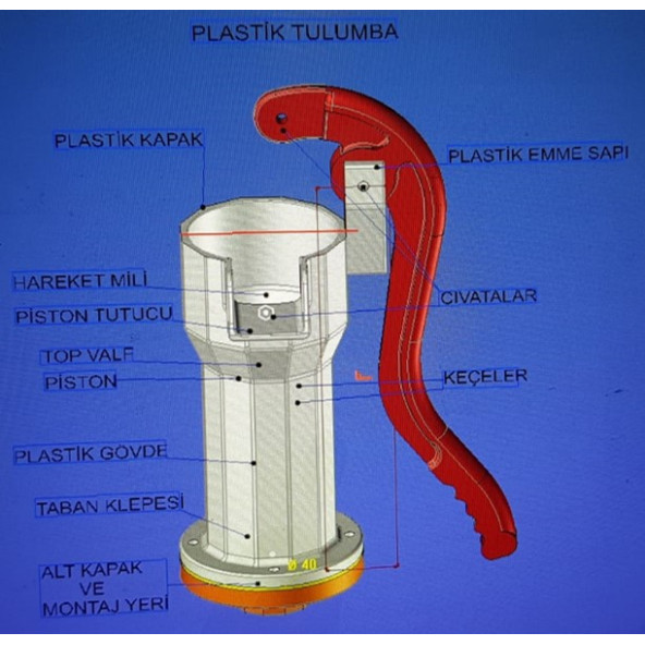 Ymk Plastik 3'' Plastik Su Tulumbası 1-1/4'' - 5