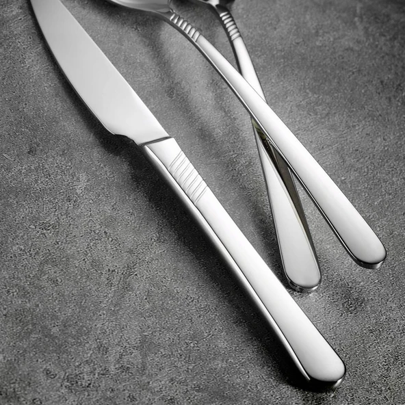 Kütahya Porselen Elegant 84 Parça Çatal Bıçak Takımı-Sade - Resim 2