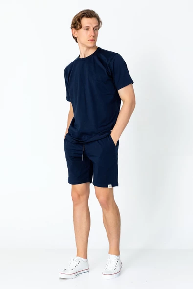 Erkek Fit Kalın Penye Rahat Sade Klasik T-Shirt - 11