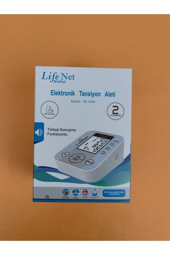 Life Net Elektronik Tansiyon Aleti Türkçe Konuşan Jn-163d Pilsiz 8681893031948