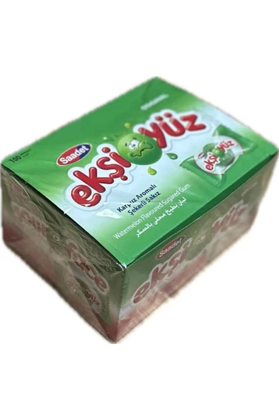 Ekşiyüz Karpuz Aromalı Şekerli Sakız 100 adet - 2