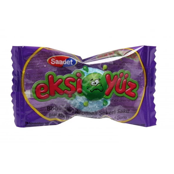 Ekşiyüz Böğürtlen Aromalı Şekerli Sakız 100 Adet - 3