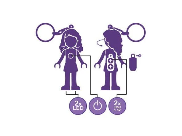LEGO Friends KE22O Olivia Key Light with Charms - 4