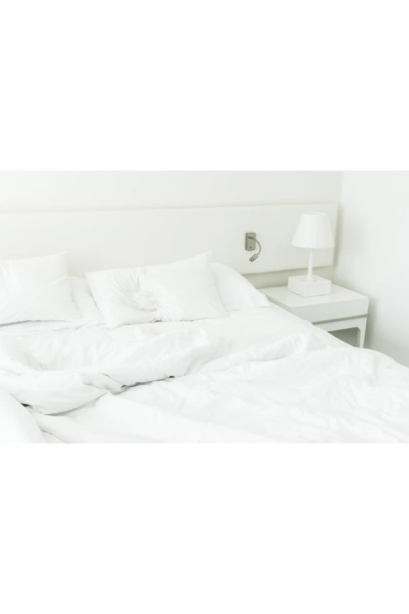 Lotusline Home Ranforce Lüks Pamuklu Tek Kişilik Nevresim Takımı - Beyaz - 2