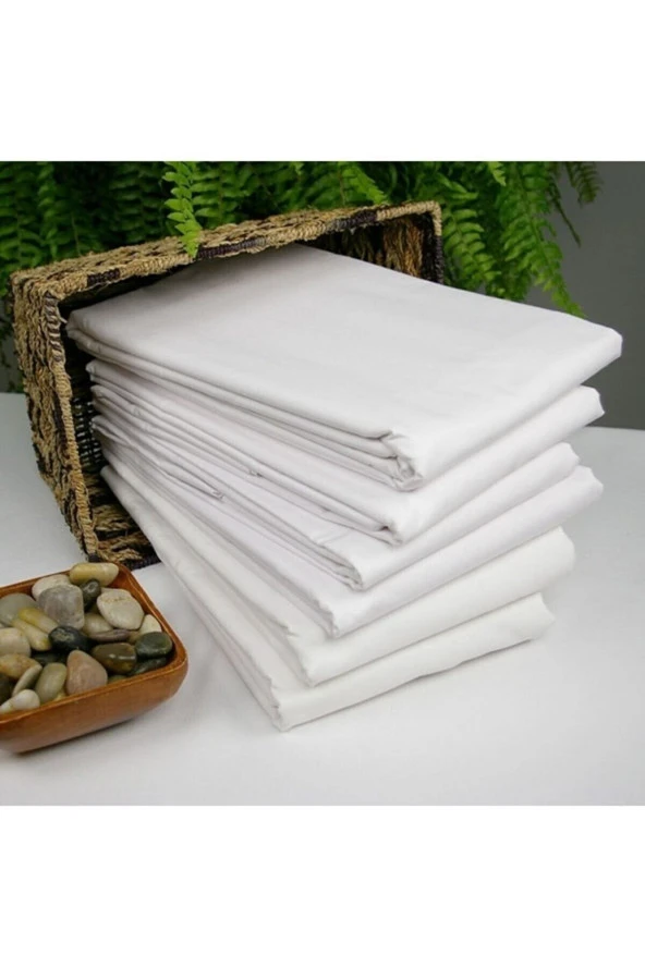 Lotusline HOME Tek Kişilik (160x220) Düz Beyaz Lüks Pamuklu Sadece Nevresim 1 Parça - 2