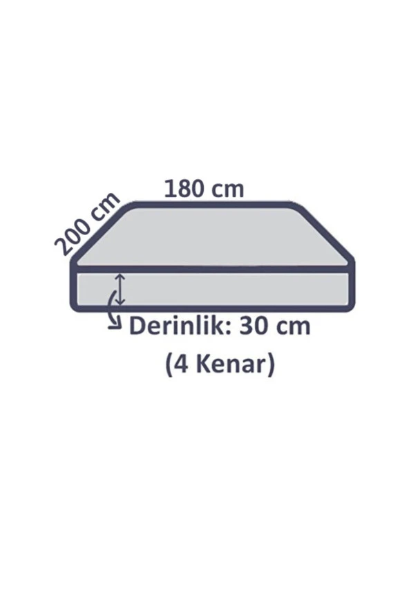 Lotusline Home Fitted Lastikli Tek Kişilik Çarşaf 120x200 - 4