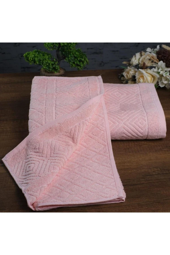 Lotusline | 50x90 + 100x150 Cm | Piramit | %100 Pamuk | 6 renk | 2'li | Banyo Havlusu Seti