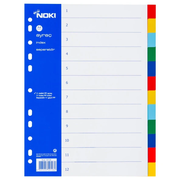 Noki Ayraç 12li Renkli (59126)