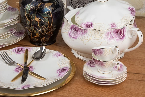 Aryıldız AR 30078 Prestige Bone Porselen 83 Parça Yemek Takımı - 2