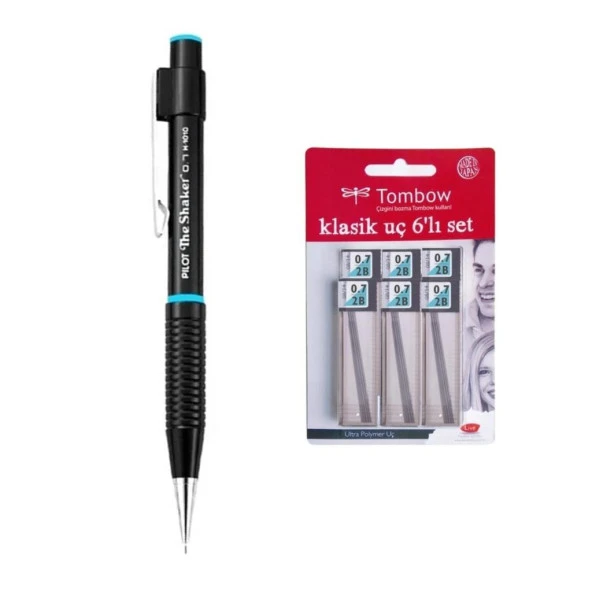 Pilot Versatil Kalem Shaker 0.7 Uç + Tombow 0.7 mm 2b Uç 6 Adet