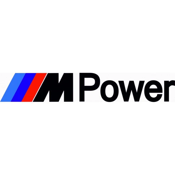 M Power Sticker Otomobil- Motosiklet Sticker Siyah 6.5 X 40CM