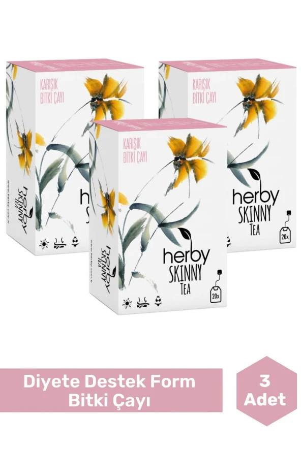 Herby Skinny Tea Diyete Destek Form Bitki Çayı 3lü Paket