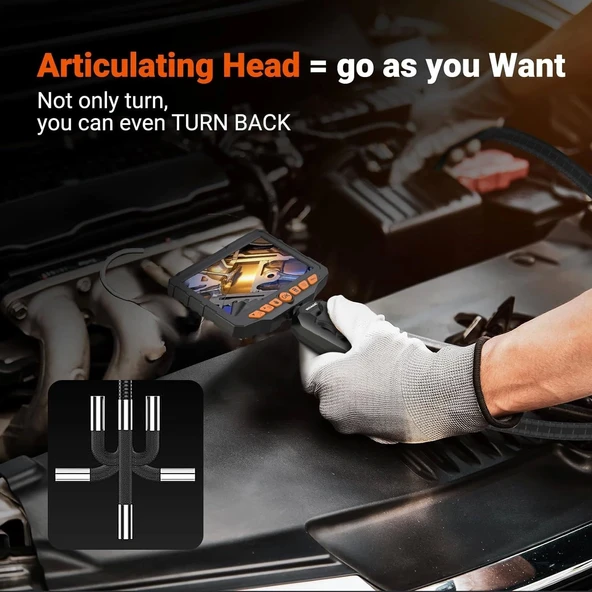 NIDAGE Muayene Kamerası, Eklemli Boroskop - 1.6 m Kablo - 4