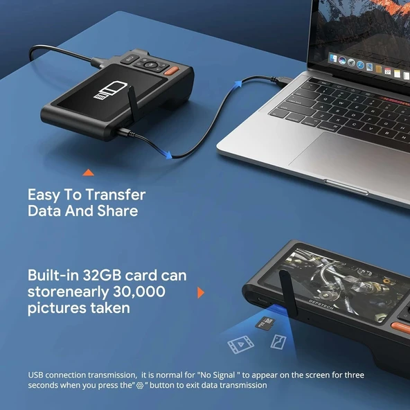 DEPSTECH 1080P Çift Lensli Endoskop Kamera, 5 Inc Ekran - 1.5m Kablo - 7.9mm - 4