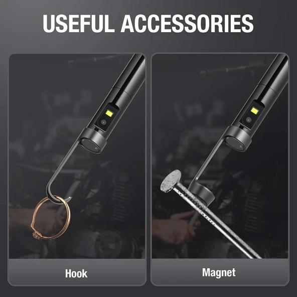 Teslong 1080P HD Çift Lensli Muayene Kamerası - 8+1 LED Işıklı - 5m Kablo - 8mm - 4