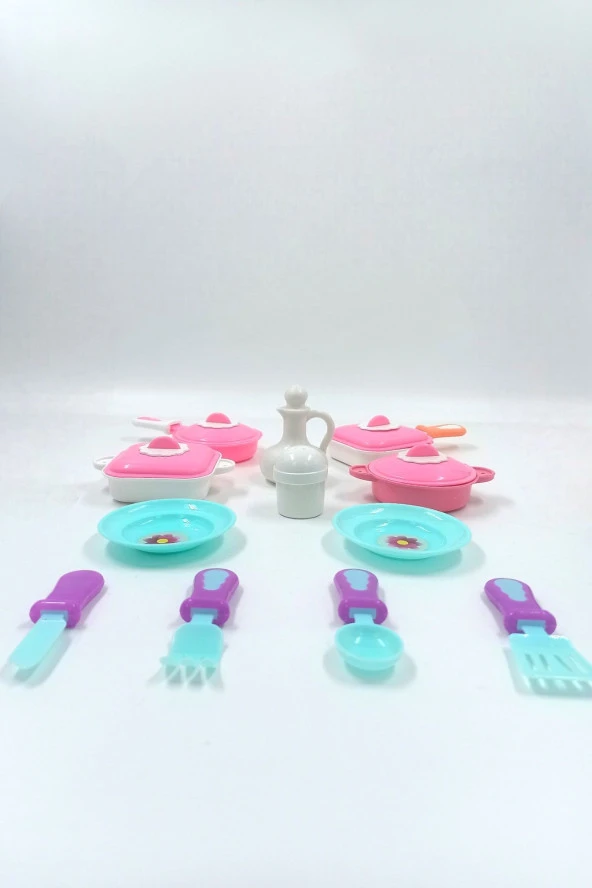 17 Parça Oyuncak Mutfak Seti Kaliteli ve Yerli Üretim - 2