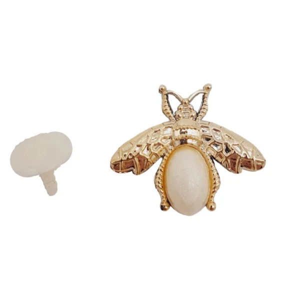 Angel Çanta Aksesuar Plastik Arılı Süs Light Gold Renk - 2