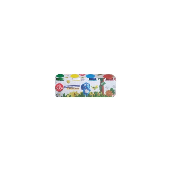 Bu-Bu Oyun Hamuru 4 Renk 4 x 125 Gram Oyun Hamuru