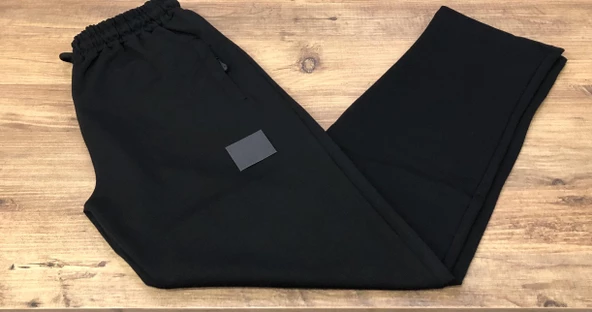 Erkek Siyah Büyük Beden Battal Boy Eşofman Altı Düz Paça - 2