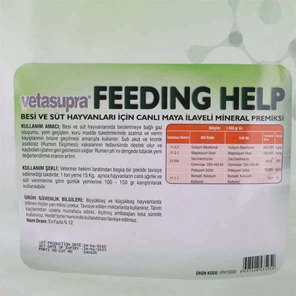 Vetasupra Feeding Help Süt Verim Artırma Yem Katkı - 5
