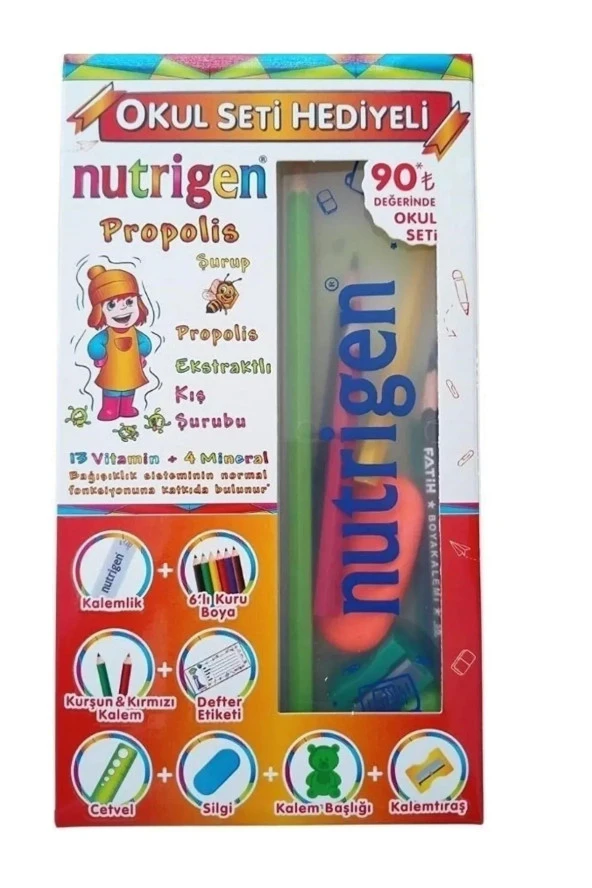 Nutrigen Propolis Şurup 200 ml - Okul Seti Hediyeli