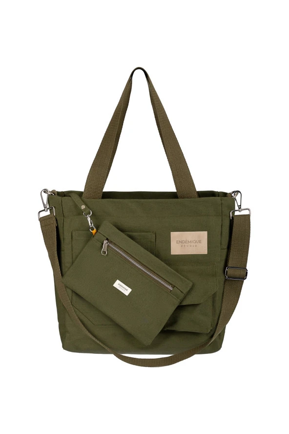 Endémique Studio La Lune Tote Bag Small Olive