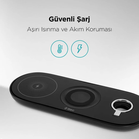 Ttec Masaüstü Şarj İstasyonu 3in1 15W Telefon Apple Watch Kulaklık Şarj Standı İphone 11 12 13 14 15 Pro Max Şarj - Resim 4