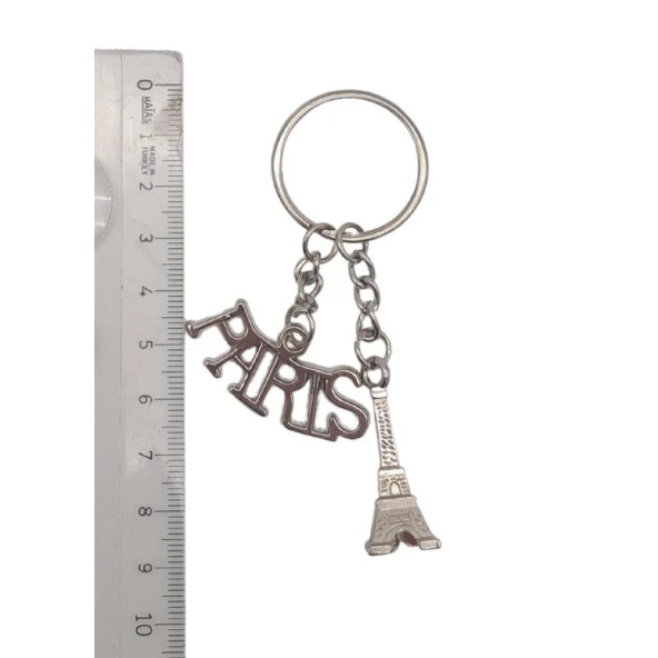 Angel Çanta Aksesuar Gümüş Renk Paris Eyfel Çanta Süsü Anahtarlık - Resim 3
