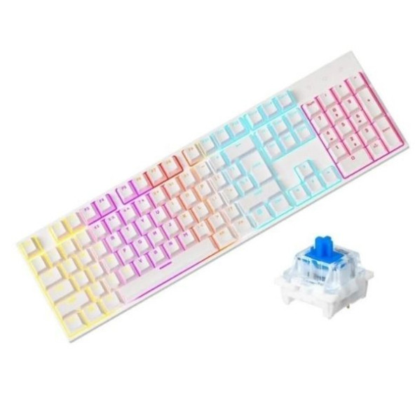 Beyaz Bkb4 Full Rgb Red/Blue Switch Q Gaming Tam Mekanik Kablolu Oyuncu Klavyesi - 2