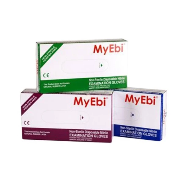 NİTRİL ELDİVEN SMALL 100 ADET / PAKET MYEBI MARKA MAVİ