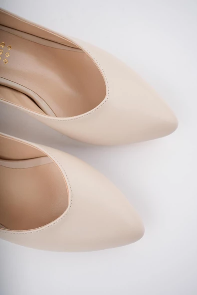 Muggo W0711 Garantili Kadın Arkası Açık Klasik Günlük Tarz Şık ve Rahat Topuklu Ayakkabı - 3