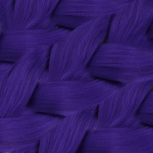 Afrika Örgüsü Ve Rasta İçin Sentetik Saç - Mor - Resim 2