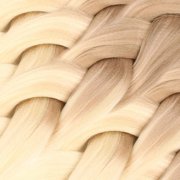 Afrika Örgüsü Ve Rasta İçin Sentetik Ombreli Saç - Küllü Balköpüğü / Platin - Resim 2