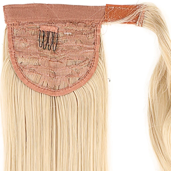 Bağlamalı Düz At Kuyruğu - Kumral Beyaz Platin Röfleli - Resim 3