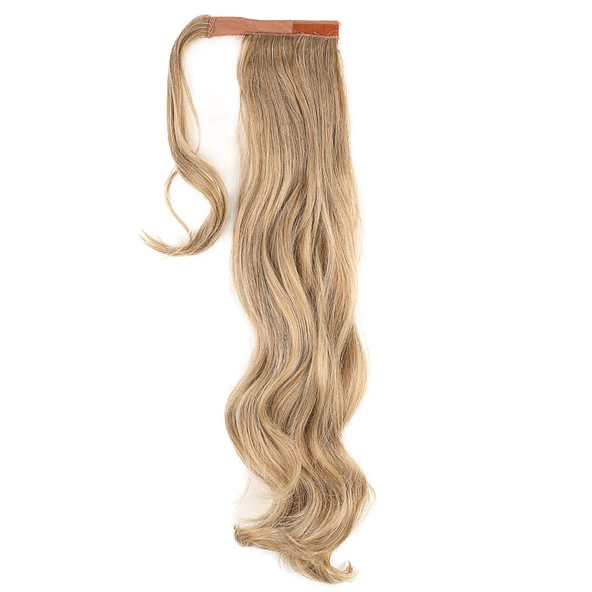 Bağlamalı Dalgalı At Kuyruğu - Karamel Platin Röfleli - Resim 4