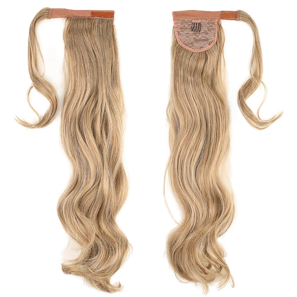 Bağlamalı Dalgalı At Kuyruğu - Karamel Platin Röfleli - Resim 5