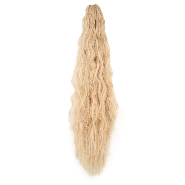 Tokalı Kabarık Dalgalı At Kuyruğu - Balköpüğü Beyaz Platin Röfleli ürün görseli