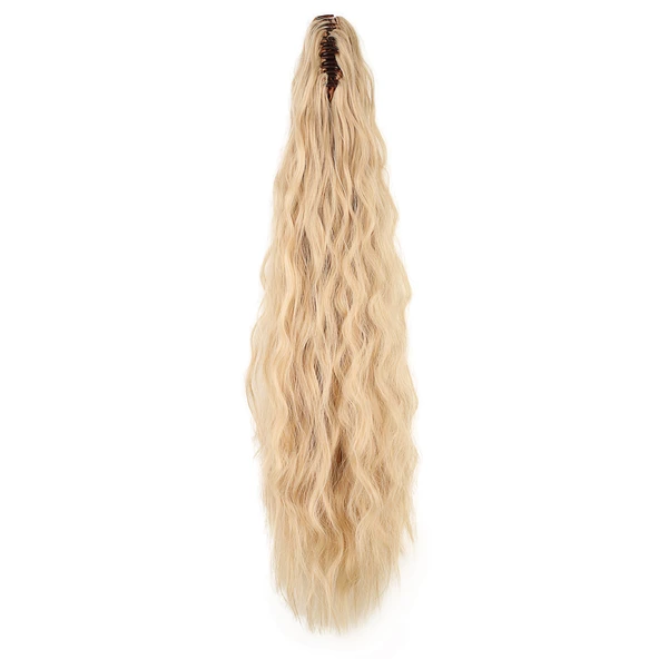 Tokalı Kabarık Dalgalı At Kuyruğu - Balköpüğü Beyaz Platin Röfleli - Resim 3